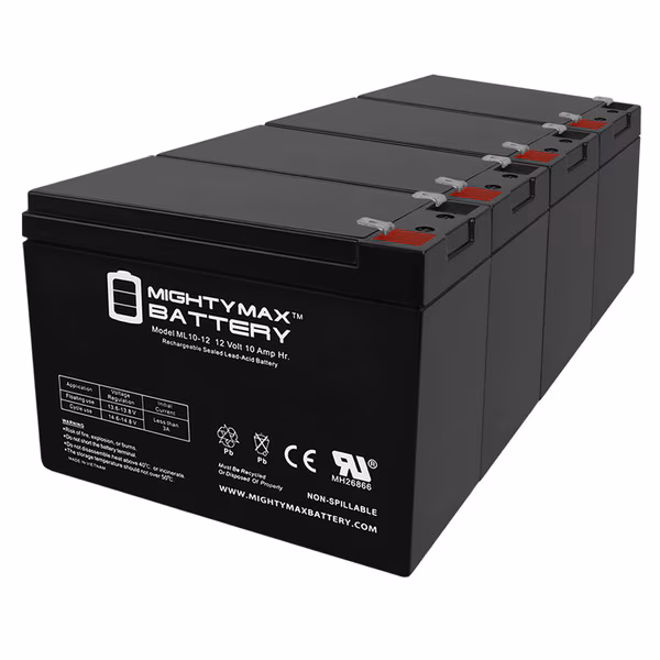12V 10AH SLA Replaces Altronix MAXIM35E, MAXIM55, MAXIM5D - 4 Pack